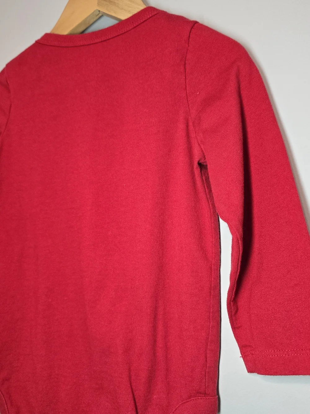 GAP Red Long-Sleeve One-Piece with 'Dad's Cool Dude' Sunglasses Graphic